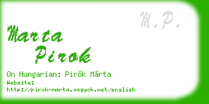marta pirok business card
